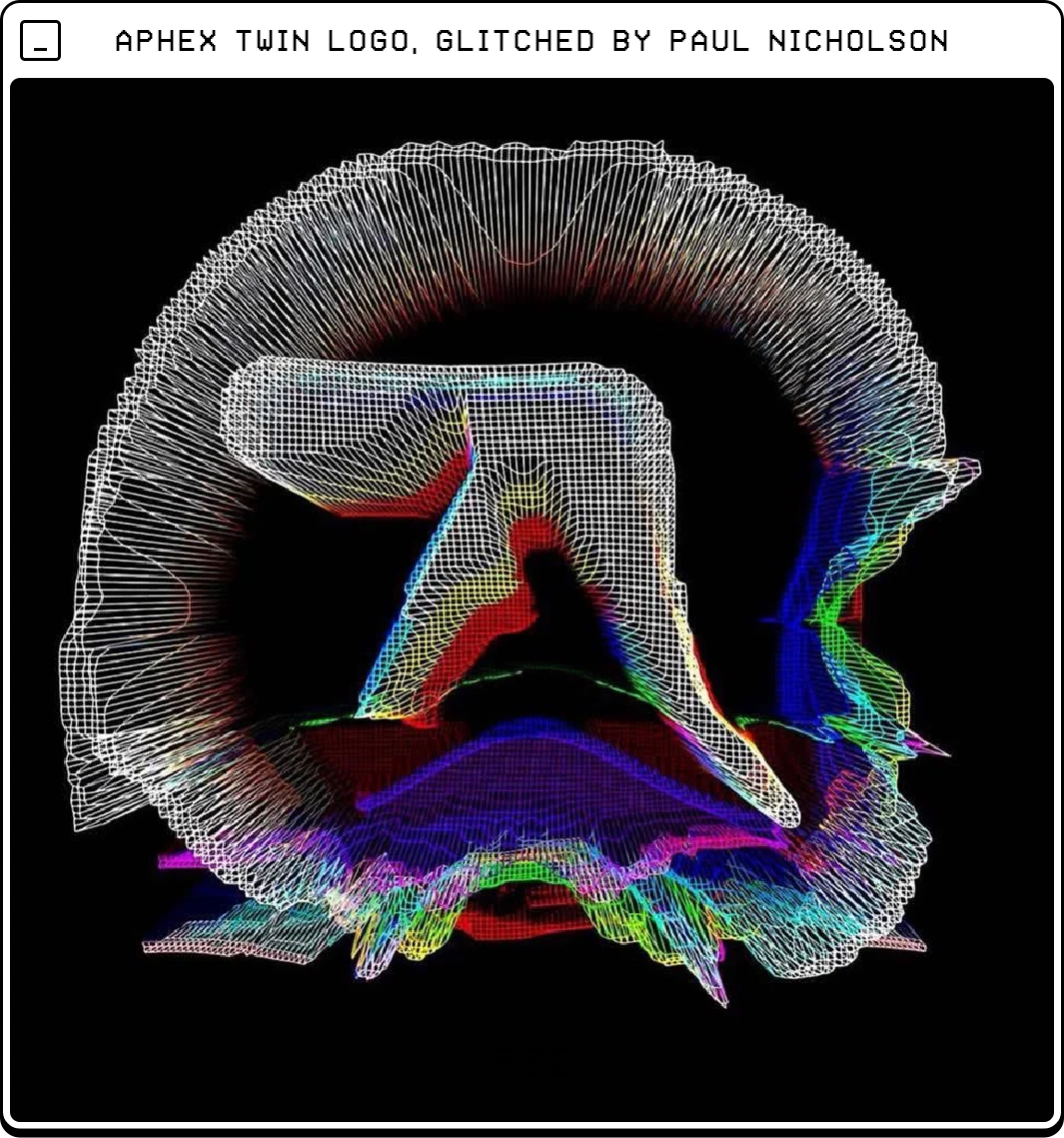 Aphex Twin logo, glitched by Paul Nicholson